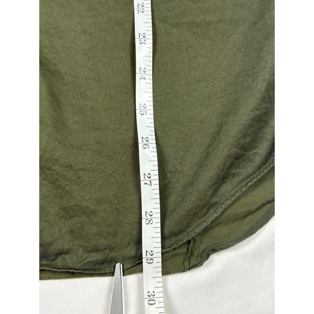Banana Republic Military Utility Button Up Shirt Olive Green Mens Size Medium